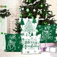 thumbnail image 3 of Green Christmas Throw Pillow Covers 20x20 Set of 4 Christmas Decoration Trees Deer Snowman Merry Christmas Decorative Holiday Farmhouse Pillow Covers for Holiday Christmas Decoration, 3 of 6