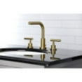 thumbnail image 4 of Kingston Brass FSC8953CML Manhattan Widespread Bathroom Faucet with Brass Pop-Up, Brushed Brass, 4 of 5