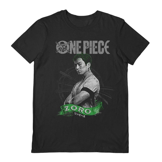 One Piece Live Action - Camiseta de Roronoa Zoro de Algodón para Adultos Unisex (Negro, Gris, Verde)