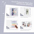 thumbnail image 4 of HLONK Travel Journal  A5 Multifunctional Traveler‘s Diary with Budget Planner  Loose Leaf Notebook with Two Zipper Pockets Travel Theme Stickers  Trip Organizer  World Travel Gifts for Wo, 4 of 7