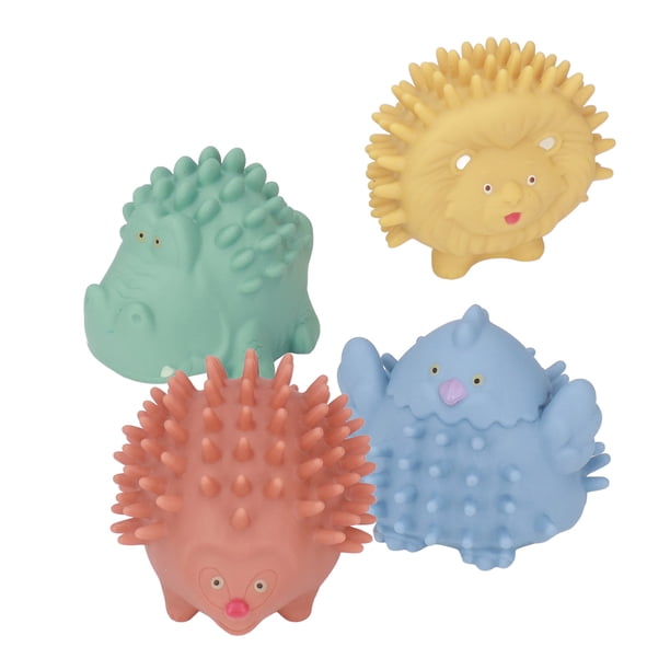 Textured Sensory Ball Set, Various Touch Feeling Stimulate Visual Sense BB Squeaker Animal Shapes Baby Sensory Ball Set For Home Play For 6+ Months Old Kids ANGGREK Baby Sensory Ball Set