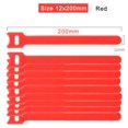 thumbnail image 1 of 10/20/30 Pcs Attaches de Câble Réutilisables Bande de Fixation Crochets et Boucles Sangles de Câble Gestion des Câbles Organisateur de Cordon Réglable Rouge 12x200mm 20 Pcs, 1 of 6