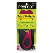PROFOOT Triad Orthotic Insoles for Knee, Leg & Back Pain, Women's 6-10, 1 Pair