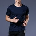 thumbnail image 6 of Men's Athletic Ice Silk T Shirt Loose Fit Workout Casual Top Breathable Comfortable Fashion Tee for Gym Running, 6 of 7