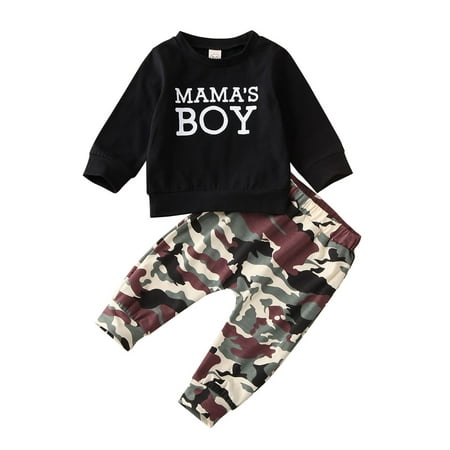 

One Opening Toddler Baby Boy Tops Sweatshirt Pants Trousers Outwear Outfits