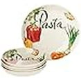 thumbnail image 3 of Lorren Home Trends Ensemble de Pâtes en Porcelaine 5 Pcs, Motif de Légumes, Multicolore, 3 of 4