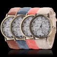 thumbnail image 3 of Xinyolin Men Women Fashion Graffiti Retro Cowboy Fabric Analog Quartz, Casual Wrist Watch, 3 of 7