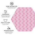 thumbnail image 3 of Yiaed Breast Cancer Awareness5 Print Leather Coasters for Drinks - Cup Coasters Coffee Table Kitchen Table Bar, Home & Office Gifts Handmade Drink Coasters-Hexagon, 3 of 6