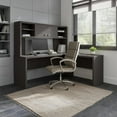 thumbnail image 6 of Echo 72W L Shaped Computer Desk with Hutch in Charcoal Maple - Engineered Wood, 6 of 6