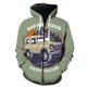 thumbnail image 1 of Sudadera con capucha y cremallera para hombre con diseño de coche clásico de dibujos animados, estampado 3D, unisex, informal, divertida, para primavera, ropa de calle, manga larga extragrande, 1 of 6