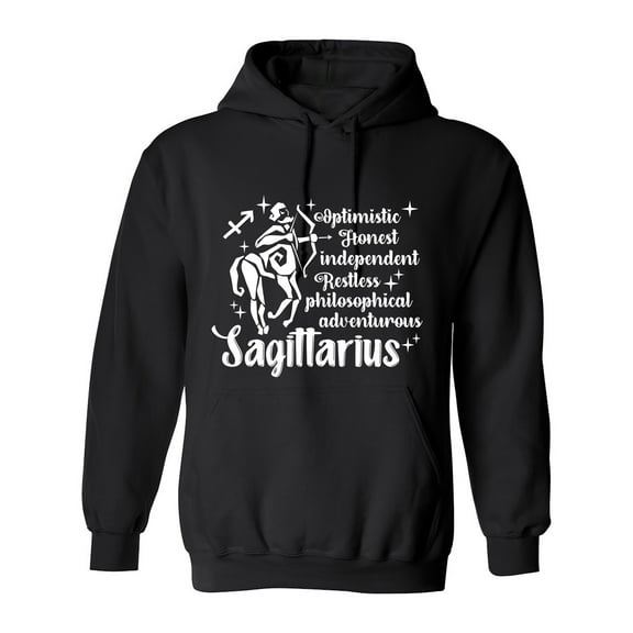 Optimistic Honest Independent Restless Philosophical Adventurous Sagittarius Sarcastic Humor Novelty Funny Men's Hoodies