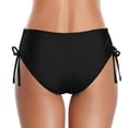 thumbnail image 4 of Conairie Bikini Bottoms For Women Full Coverage High Cut Bathing Suit Comfortable Ruched Scrunch Swim Bottom Black L, 4 of 5