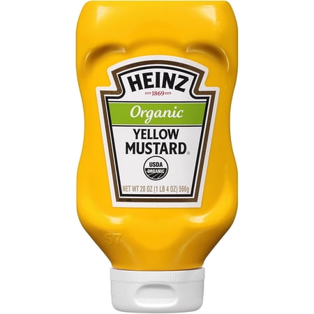 Heinz Organic Yellow Mustard (20oz Bottles  Pack of 6)