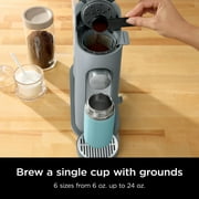 Ninja Pods & Grounds Single-Serve Coffee Maker, K-Cup Pod Compatible, 3 Brew Styles, PB040WMGY, Steam Gray