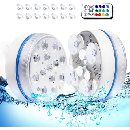 Submersible Led Lights With Magnet, Ip68 Waterproof Underwater Pool Led ...