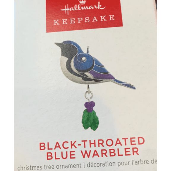 2022 Black-Throated Blue Warbler (Bird) Hallmark Ornament QLX721-9