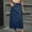 Dark Blue, variant on Women Button Front Denim Skirt High Waisted Split Hem Bodycon Longline Button Down One Piece Jean Skirts with Pockets