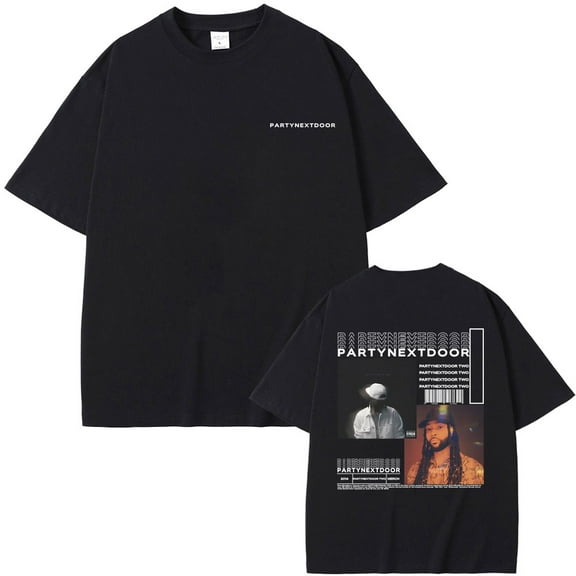 Rapper Partynextdoor Partynextdoor Two Album Double Sided Print Tshirt Male Hip Hop Vintage T-shirts Men's Oversized Streetwear