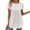 White, variant on Kelon Short Sleeve Blouses for Women Cowl Neck Dressy Casual 2026 T Shirts Summer Business Work Basic Tees, S