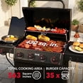 thumbnail image 3 of Feasto 4-Burner Propane Gas Grill with Side Sear Burner, 49500 BTU, 563 Sq.In., Cabinet Storage, 3 of 11