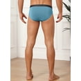 thumbnail image 3 of DARING DIVA Men's Solid Elastic Waist Smooth Soft Breathable Sports Underwear 30 Blue, 3 of 6