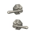 thumbnail image 3 of Schlage Fc172-Dmp-Rwd Custom Dempsey Non-Turning Two-Sided Dummy Door Lever Set - Black, 3 of 7