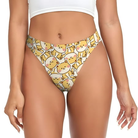 Sigee Cute Shiba for Women s G-String Panty  Low Rise  Soft Lace Perfect for Everyday Wear or Special Occasions-3X-Large