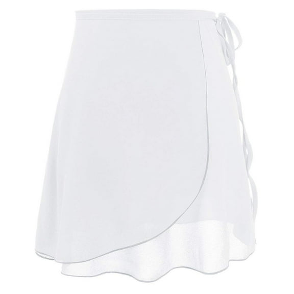 Ediodpoh Womens Skirts Tutu Adult Lace up Style Chiffon Short Training Dress Matching Performance Skirt Mini Skirts for Women White One Size