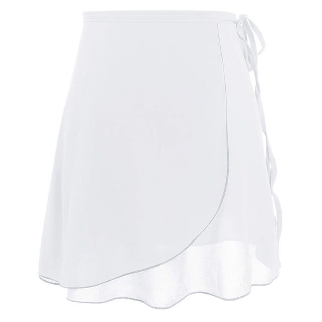 Fgnfyis Jupes pour Femmes Tutu Adulte Style à Lacets Chiffon Courte Robe d'Entraînement Jupe de Performance Assortie Jupes Mini pour Femmes Blanc Taille Unique