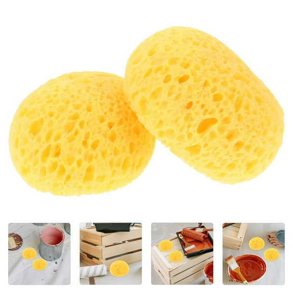 KALLORY 2- Texture Sponges Yellow Material for Home Decor and Wall Repair Tools