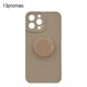 thumbnail image 2 of Desiderio Funda para iPhone retro simple de color liso con soporte, gris 13promax, 2 of 5