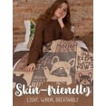 thumbnail image 2 of French Bulldog Blanket Throws for Dog Mom Dad, Flannel Fleece Blanket Gifts for Frenchie Lovers, 50*60, Perfect for Birthday Christmas Thanksgiving Mother''s Day, Brown, 2 of 6