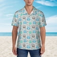 thumbnail image 4 of Bixox Men's Hawaiian Shirts Men's Owl Print Short-Sleeve Shirt-3X-Large, 4 of 8