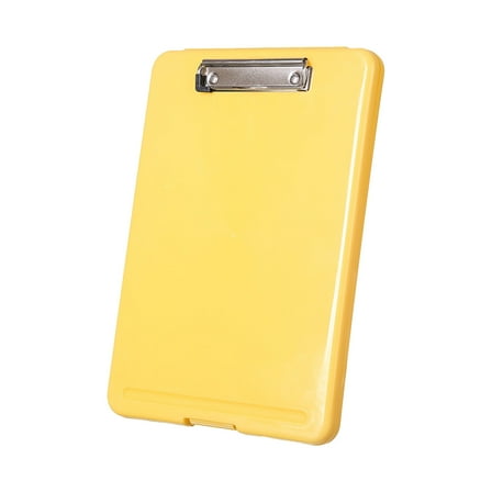 Btomtd Clip Boards 13.4x9.4 with Storage High Capacity Nursing File Folder Heavy Duty File Organizer with Pen Plastic Low Clip, Yellow