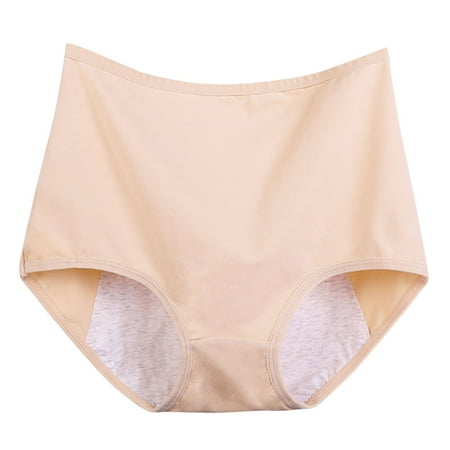 yillto Women s Cotton High Waisted Panties Plus Size Full Coverage Underwear Soft Comfort Seamless Briefs