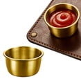 thumbnail image 2 of 1 Pc Small Sauce Cups Stainless Steel Sauce Dishes Mini Individual Saucers Bowl Round Seasoning Dishes Sushi Dipping Bowl Appetizer Plates, 2.17x1.06 Inch, Gold 40ml, 2 of 9