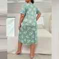 thumbnail image 3 of Robe Grande Taille pour Femmes à Manches Longues, Col Rond, Chemise de Nuit, Robe T-Shirt, 1 Pce, 3 of 6