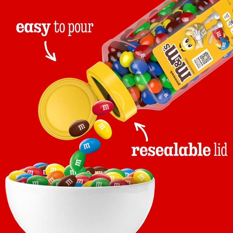 m&m's エムアンドエムズ　カンカン M&M's Peanut Milk Chocolate Resealable Bulk Candy Jar - 23 oz