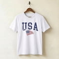 thumbnail image 2 of VNJQPG Distressed USA Flag tshirts shirts for women Casual Tee-Y7-White,L, 2 of 3