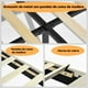 thumbnail image 4 of HOMYLIN Marco de Cama Doble, Somier Doble 206 * 153cm Base Queen con Cargador USB Type C y Tira de LED para Recamara Doble Base Tapizada Beige con Respaldo, 4 of 5