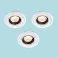 thumbnail image 2 of Mini Spot Light Ring Trim White Ceiling Medallion Urethane Foam Recessed Lighting Trim 5" Inner Dia x 9" Outer Dia Decorative Leaf Lightweight Rosettes Renovators Supply Pack of 3, 2 of 6