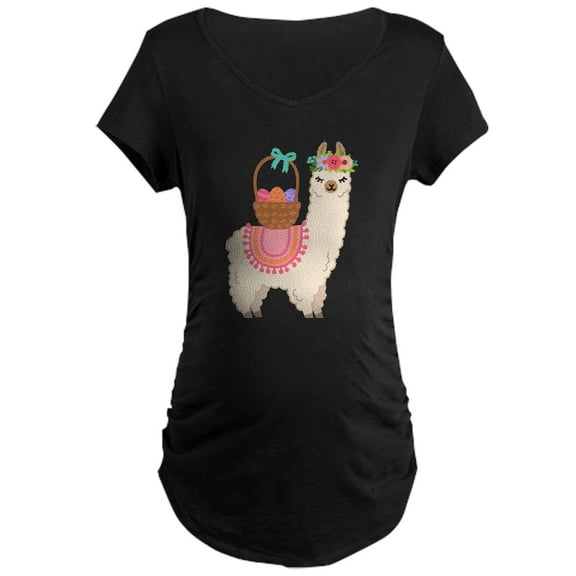 CafePress - EASTER ALPACHA Maternity T Shirt - Maternity Dark T-Shirt