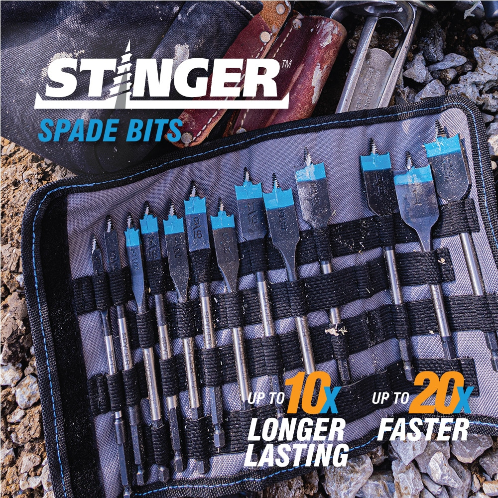 Spyder 10-Piece x 6-in Woodboring Spade Drill Bit Set