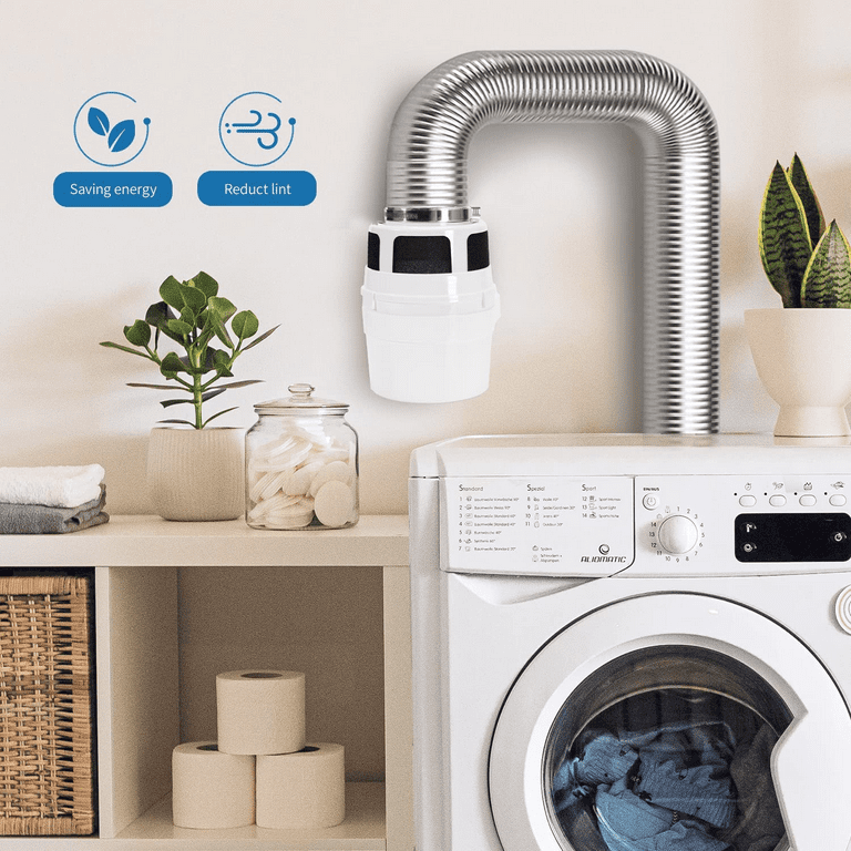 Indoor Dryer Vent Kit Lint Trap Bucket Dryer Vent for Apartment No Duct Included