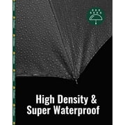Chakipee Travel Compact Umbrella Windproof - Portable Automatic Umbrellas for Rain,8 Ribs Folding Umbrella,Portable 210T Fabric 97cm Span,Black
