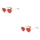 thumbnail image 3 of Sonducket Impresionantes gafas de sol en forma de corazón de PVC con lente Tac Accesorio de moda Gafas de sol en forma de corazón rojo rojo 2Conjunto, 3 of 6