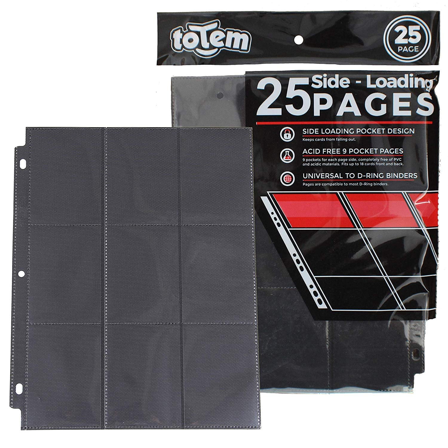 25 Side Load 9Pocket Pages for Pokemon, Magic, YuGiOh Card Holder