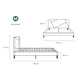 thumbnail image 2 of Box base cama Matrimonial Nooz con Cabecera Geometric Tapizada Azul, 2 of 6