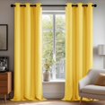 thumbnail image 1 of Cortinas opacas Deconovo para dormitorio, juego de 2, 107 cm de ancho x 304 cm de largo, con aislamiento térmico y reducción de ruido, cortinas sostenibles con ojales para oscurecer ventanas, ideal pa, 1 of 1