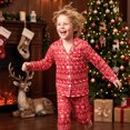 thumbnail image 6 of NIPAXO Family Matching Christmas Pajamas Set Long Sleeve Button-Down Holiday Sleepwear Nordic Fair Isle Print with Reindeer & Snowflakes for Dad Mom Kids, 6 of 10